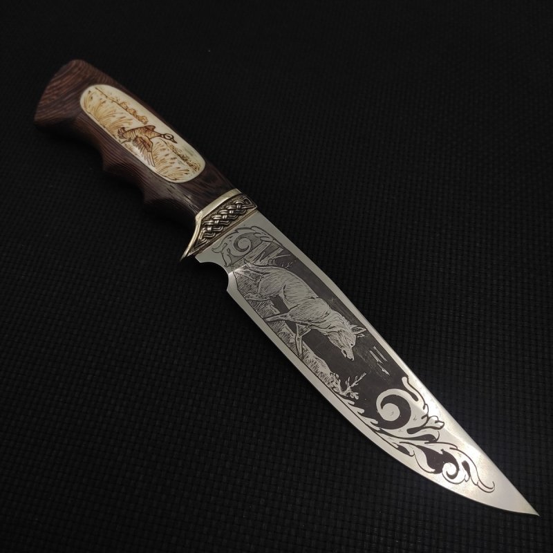 Нож Легионер из стали 95х18, рукоять венге, литьё мельхиор в интернет-магазине art-steel.ru, фото