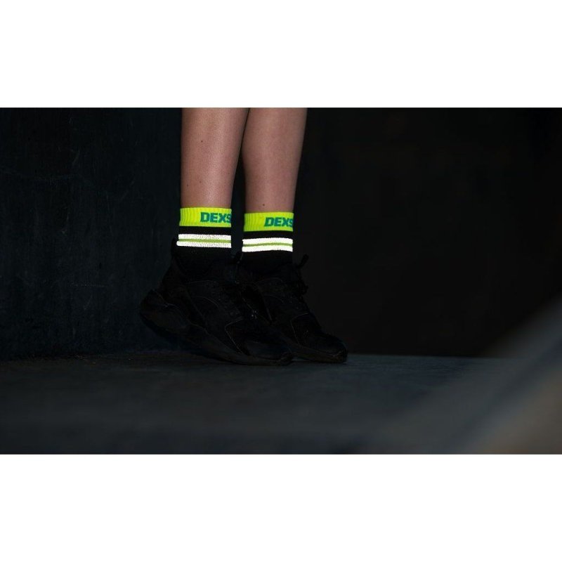 Водонепроницаемые носки DexShell Pro visibility Cycling XL (47-49) зеленая полоска в интернет-магазине art-steel.ru, фото