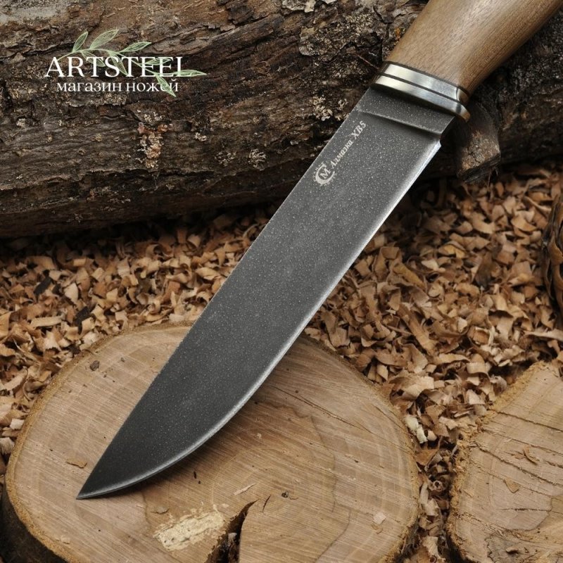 Нож Пантера из алмазной стали XB5, рукоять орех в интернет-магазине art-steel.ru, фото