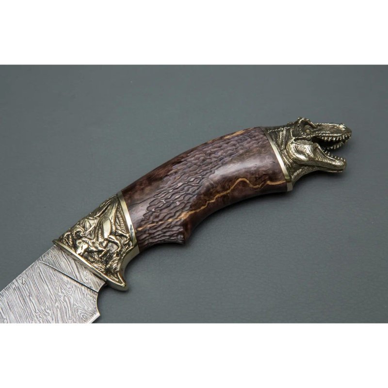 Нож Разделочный из стали дамасской стали, рукоять карельская береза в интернет-магазине art-steel.ru, фото