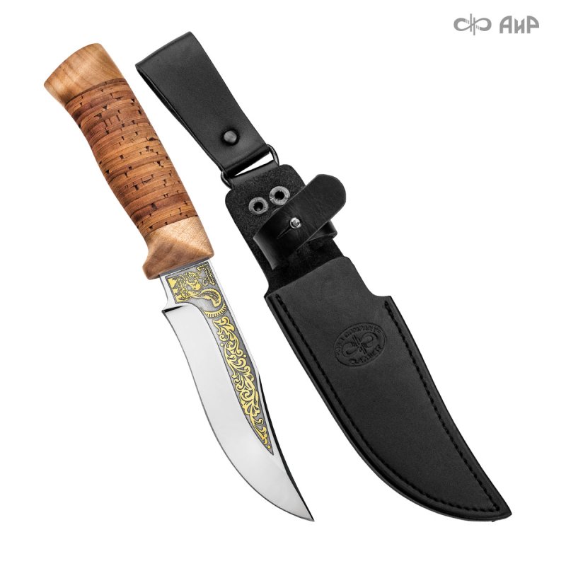 Универсальный подарочный нож Клычок-1, сталь ЭИ-107, рукоять береста в интернет-магазине art-steel.ru, фото