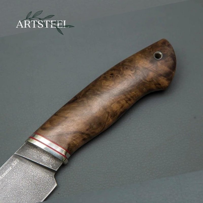Нож Разделочный из стали ХВ-5, рукоять орех, литье мальхиор в интернет-магазине art-steel.ru, фото