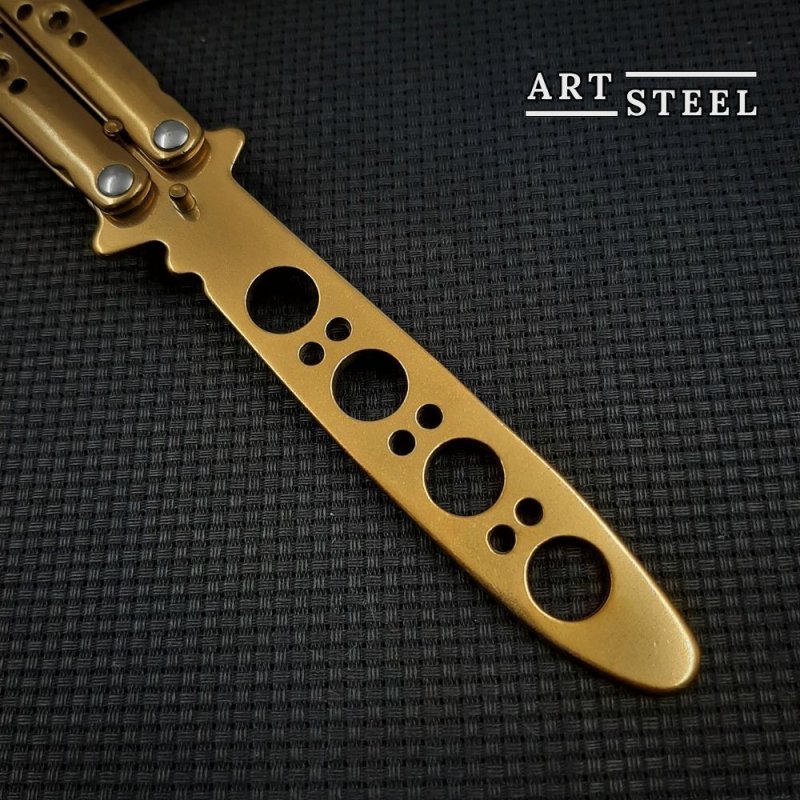 Нож бабочка тренировочный Золотой Рыцарь в интернет-магазине art-steel.ru, фото
