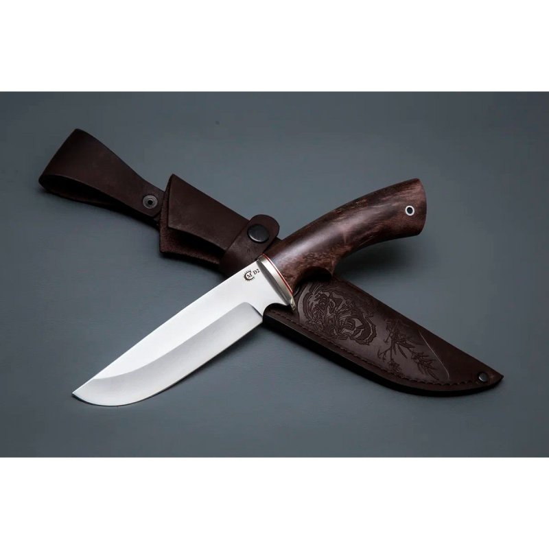 Нож Лорд из стали D2, рукоять ореховый кап в интернет-магазине art-steel.ru, фото