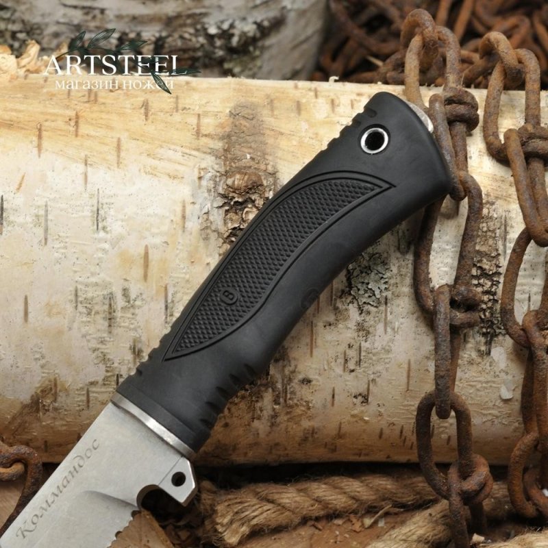 Нож Коммандос, сталь AUS8, рукоять эластрон в интернет-магазине art-steel.ru, фото