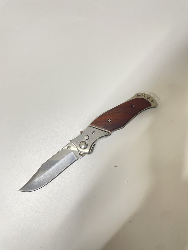 Автоматический складной нож King (кнопочный), сталь 40х13, рукоять дерево, сталь в интернет-магазине art-steel.ru, фото