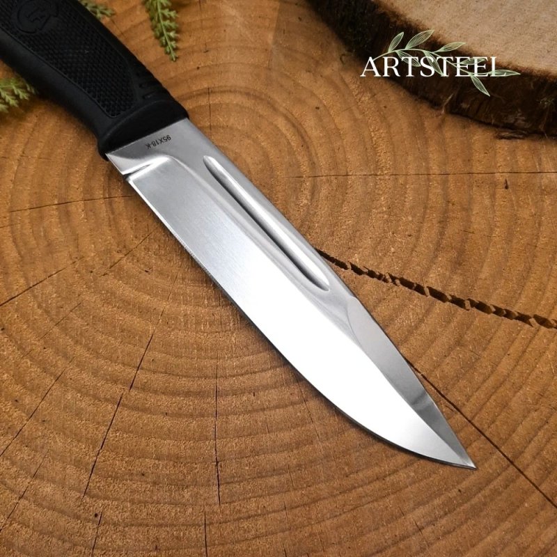 Нож С-1 из стали 95Х18, рукоять резина в интернет-магазине art-steel.ru, фото