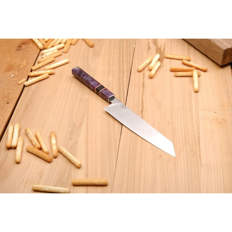 Кухонный нож Идеал-1 из стали Z160, рукоять карельская береза, G10 в интернет-магазине art-steel.ru, фото