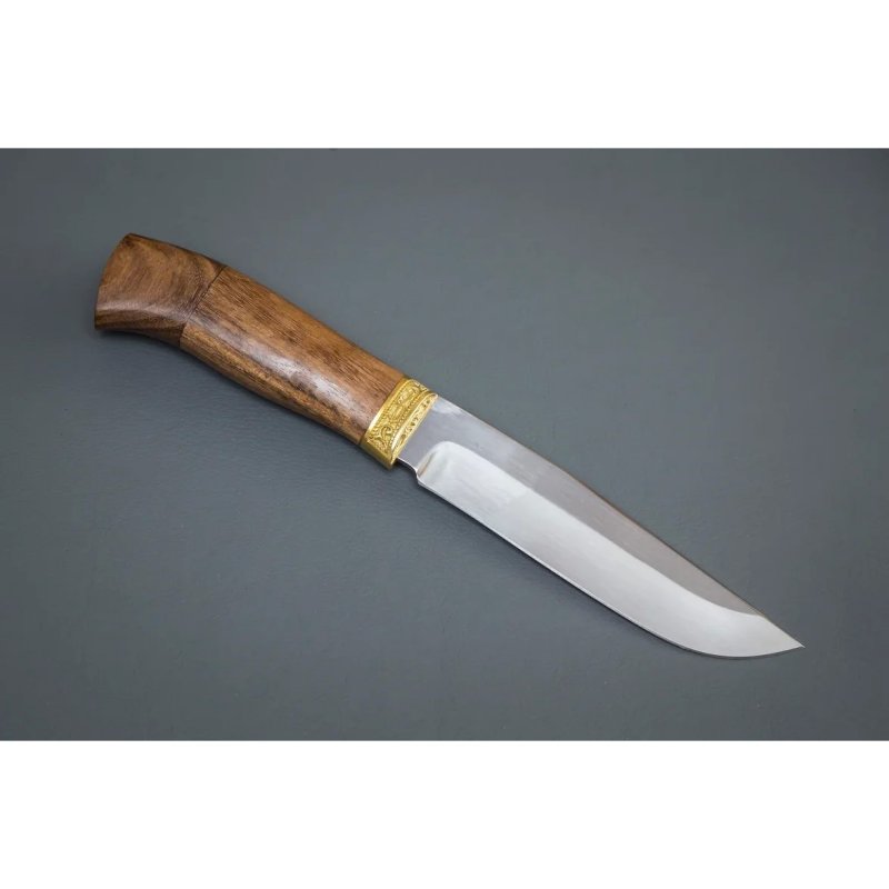 Нож Путник из стали 65х13, рукоять амазаку, латуннное литьё в интернет-магазине art-steel.ru, фото