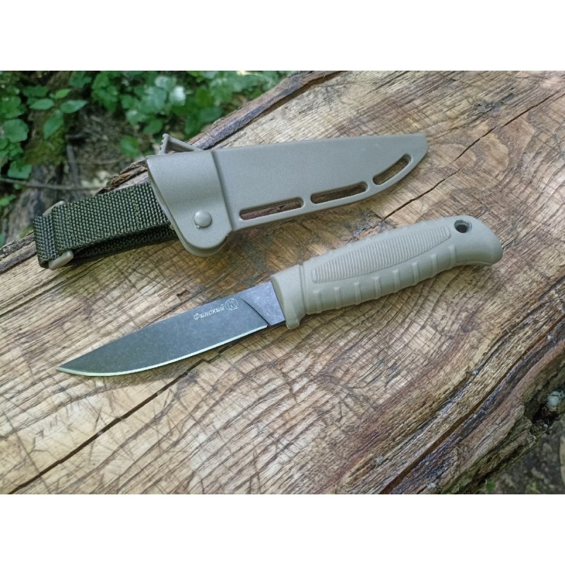 Туристический нож Финский, сталь AUS8, рукоять эластрон в интернет-магазине art-steel.ru, фото