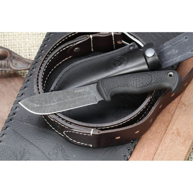 Охотничий нож Рыбный, сталь AUS8, рукоять эластрон в интернет-магазине art-steel.ru, фото