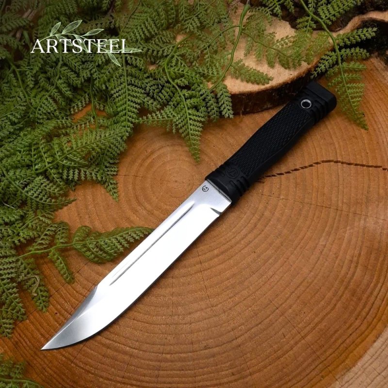 Нож Комбат-2 из стали D2, рукоять резина в интернет-магазине art-steel.ru, фото