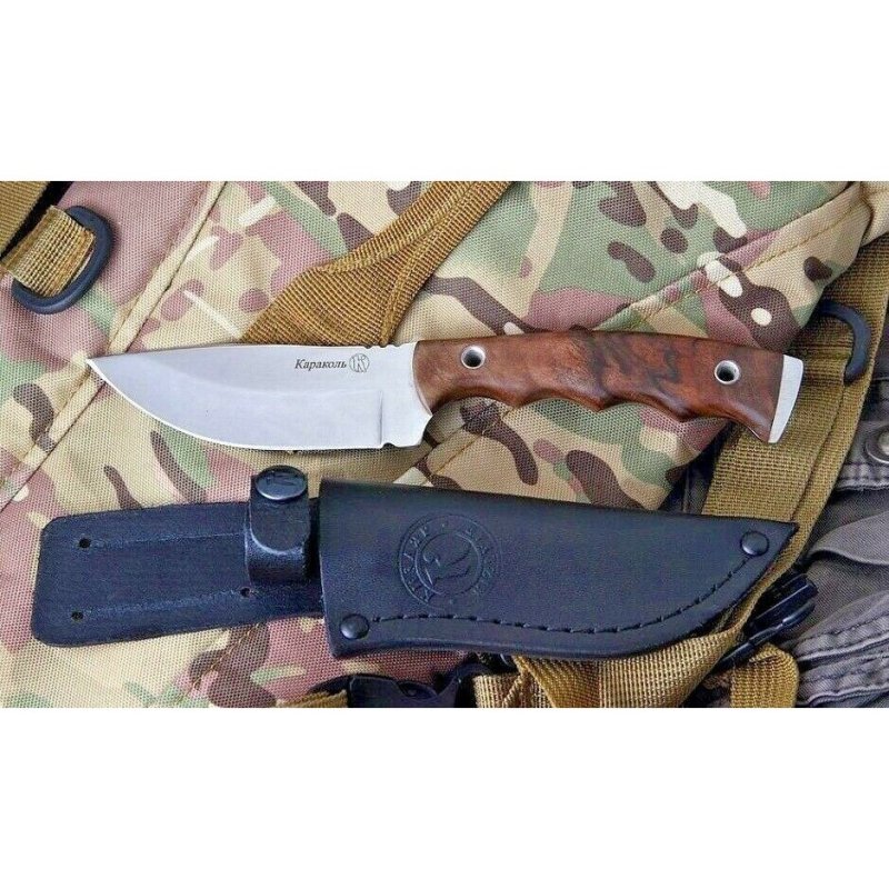 Охотничий нож Караколь, сталь AUS8, рукоять дерево в интернет-магазине art-steel.ru, фото