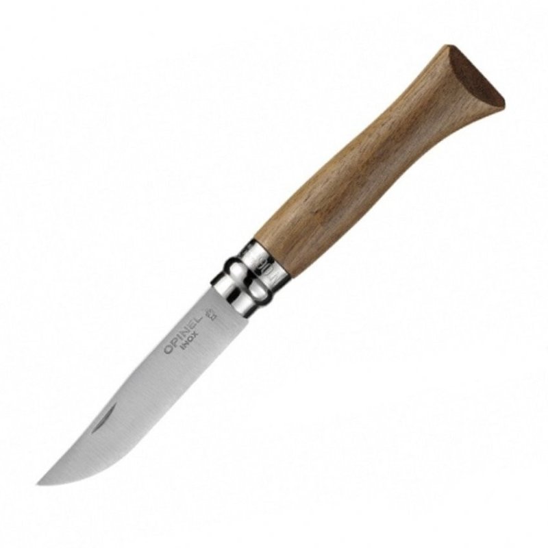 Нож Opinel №6, нержавеющая сталь, ореховая рукоять в картонной коробке в интернет-магазине art-steel.ru, фото
