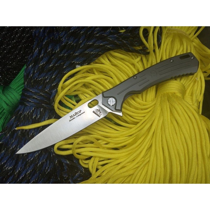 Складной нож Майор Т, сталь D2, рукоять титан в интернет-магазине art-steel.ru, фото