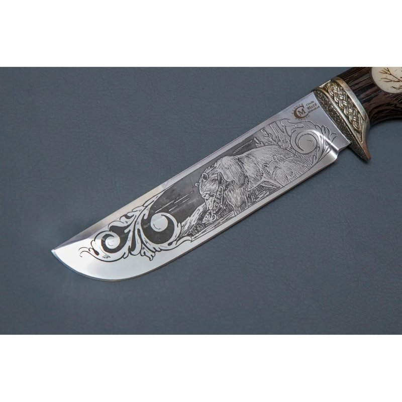 Нож Варяг из стали 95х18, рукоять венге, литьё мельхиор в интернет-магазине art-steel.ru, фото