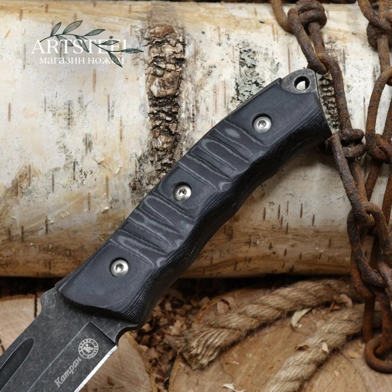Туристический нож Катран, сталь AUS8, рукоять текстолит в интернет-магазине art-steel.ru, фото