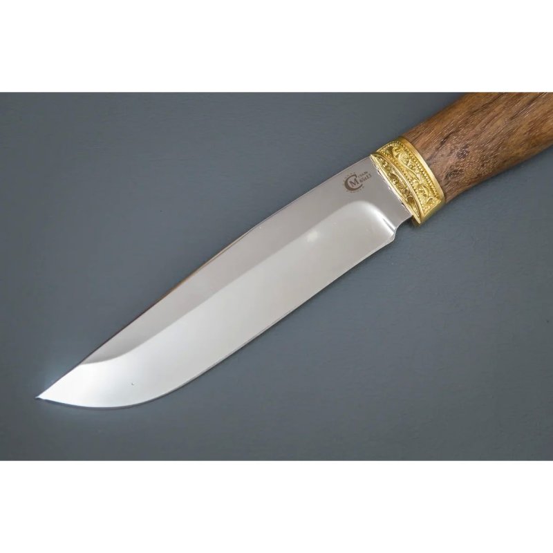 Нож Путник из стали 65х13, рукоять амазаку, латуннное литьё в интернет-магазине art-steel.ru, фото