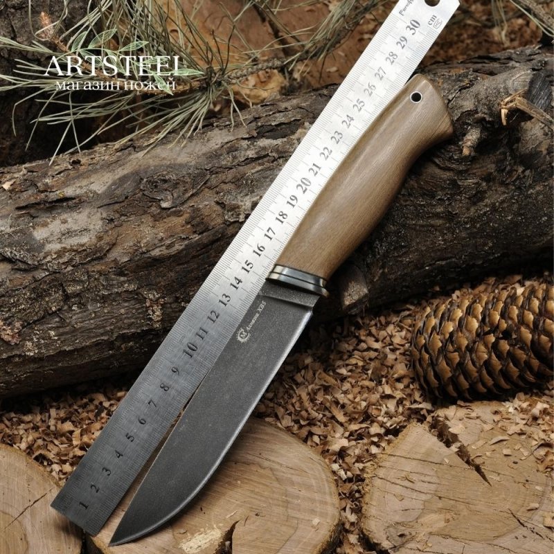 Нож Пантера из алмазной стали XB5, рукоять орех в интернет-магазине art-steel.ru, фото