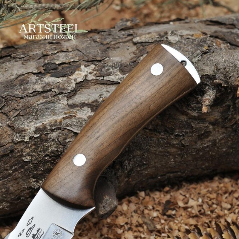 Туристический нож Рыбак-2, сталь AUS8, рукоять дерево в интернет-магазине art-steel.ru, фото