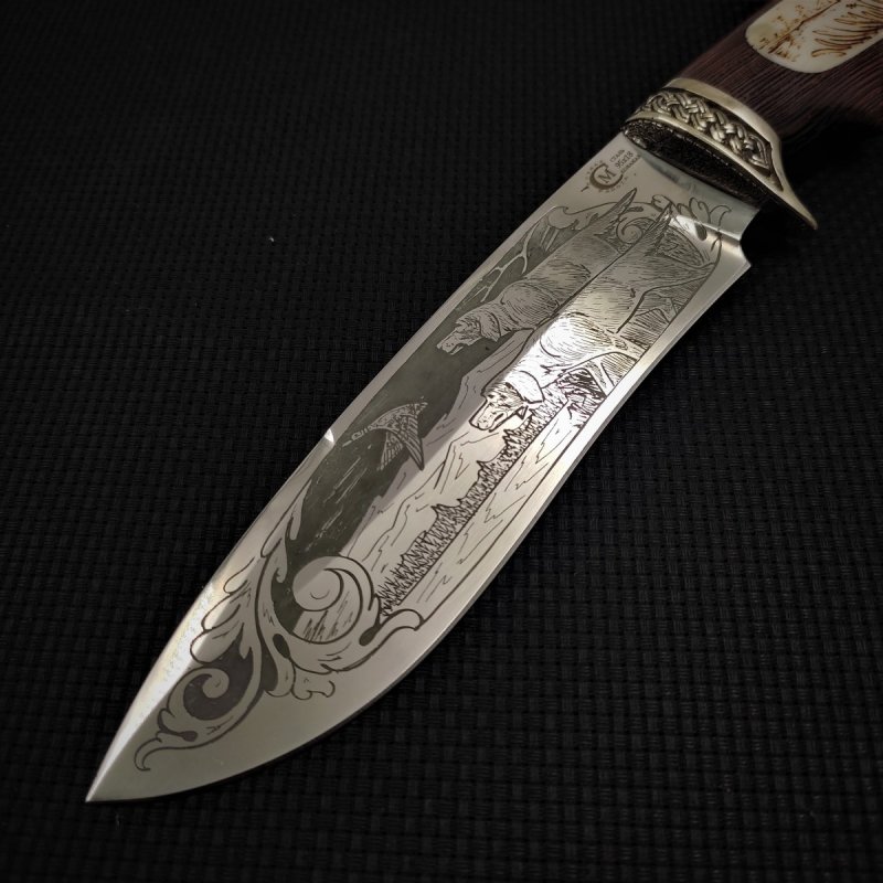 Нож Скиф из стали 95х18, рукоять венге, литьё мельхиор в интернет-магазине art-steel.ru, фото