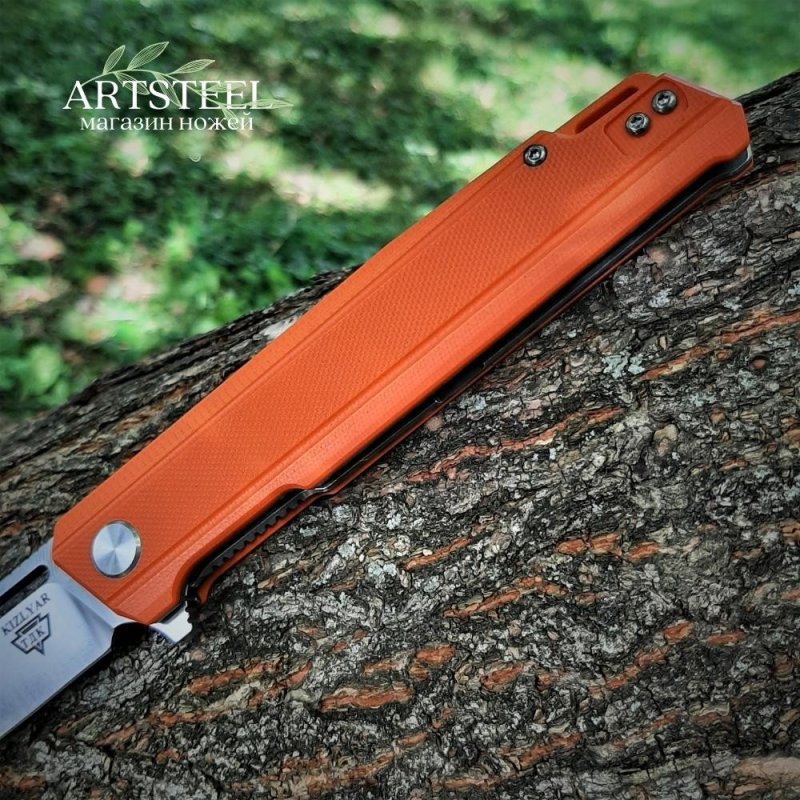 Складной нож LLKB464 Orange Rapid, сталь D2, рукоять G10 в интернет-магазине art-steel.ru, фото