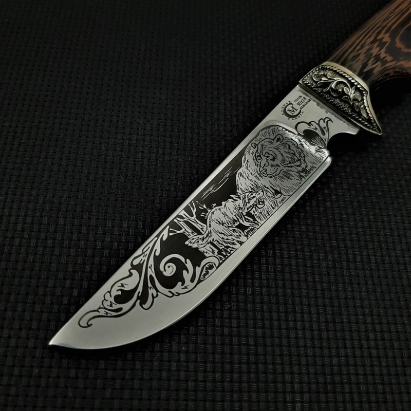 Нож Пластун из стали 95х18, рукоять венге, литьё мельхиор в интернет-магазине art-steel.ru, фото