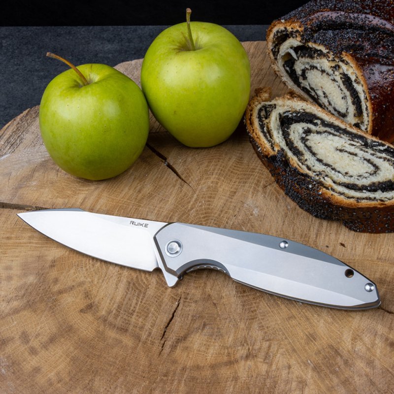 Складной нож Ruike, сталь 14C28N, рукоять сталь 3Cr14N в интернет-магазине art-steel.ru, фото