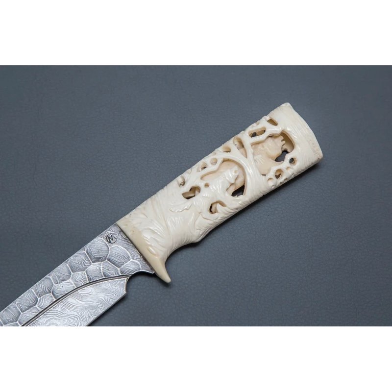 Нож Лорд из дамасской стали, рукоять из кости в интернет-магазине art-steel.ru, фото