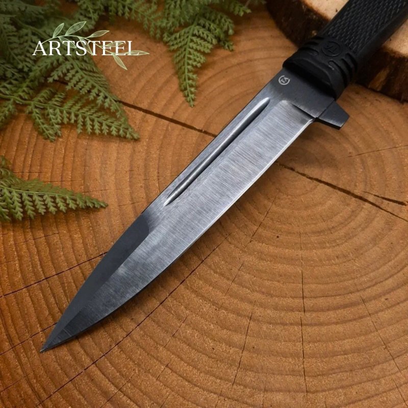 Нож Старшина из стали 65Г, рукоять резина в интернет-магазине art-steel.ru, фото