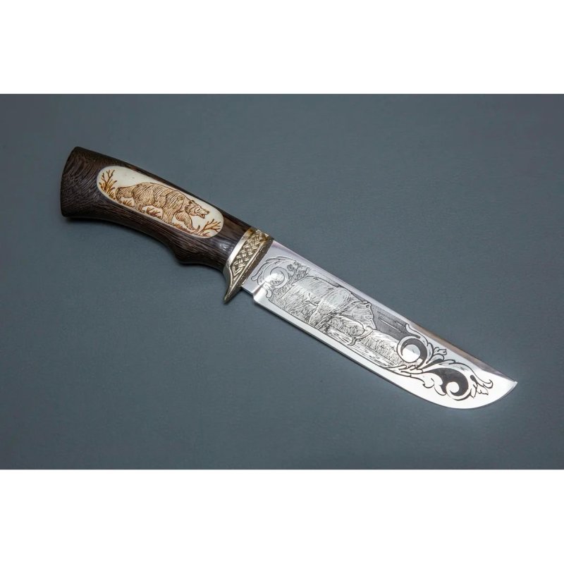 Нож Варяг из стали 95х18, рукоять венге, литьё мельхиор в интернет-магазине art-steel.ru, фото