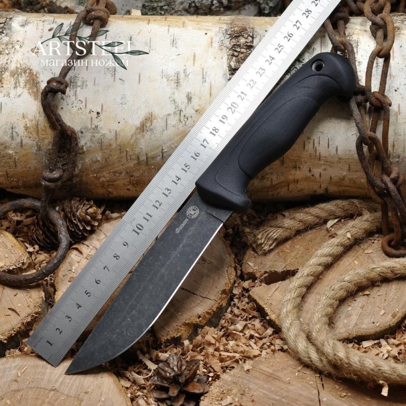 Туристический нож Фазан, сталь AUS8, рукоять эластрон в интернет-магазине art-steel.ru, фото