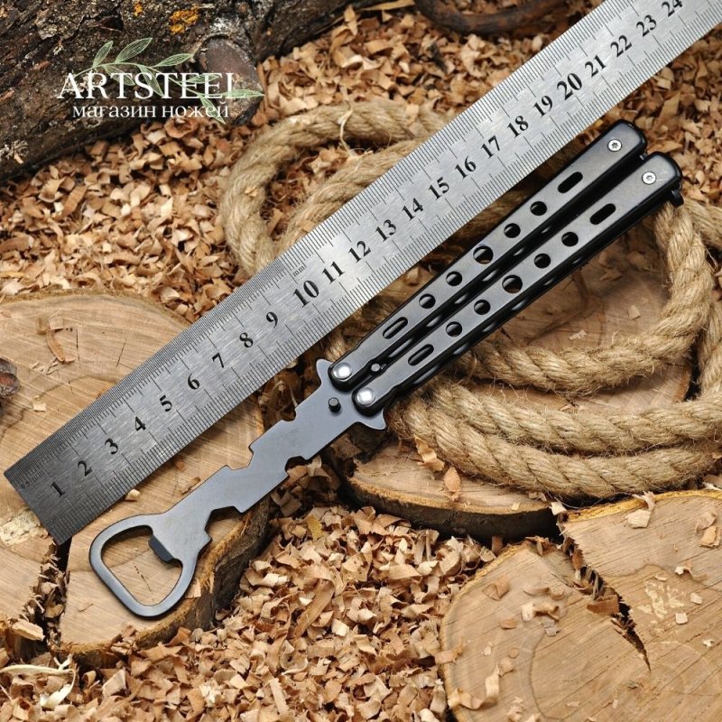 Нож бабочка тренировочный Discoverer в интернет-магазине art-steel.ru, фото