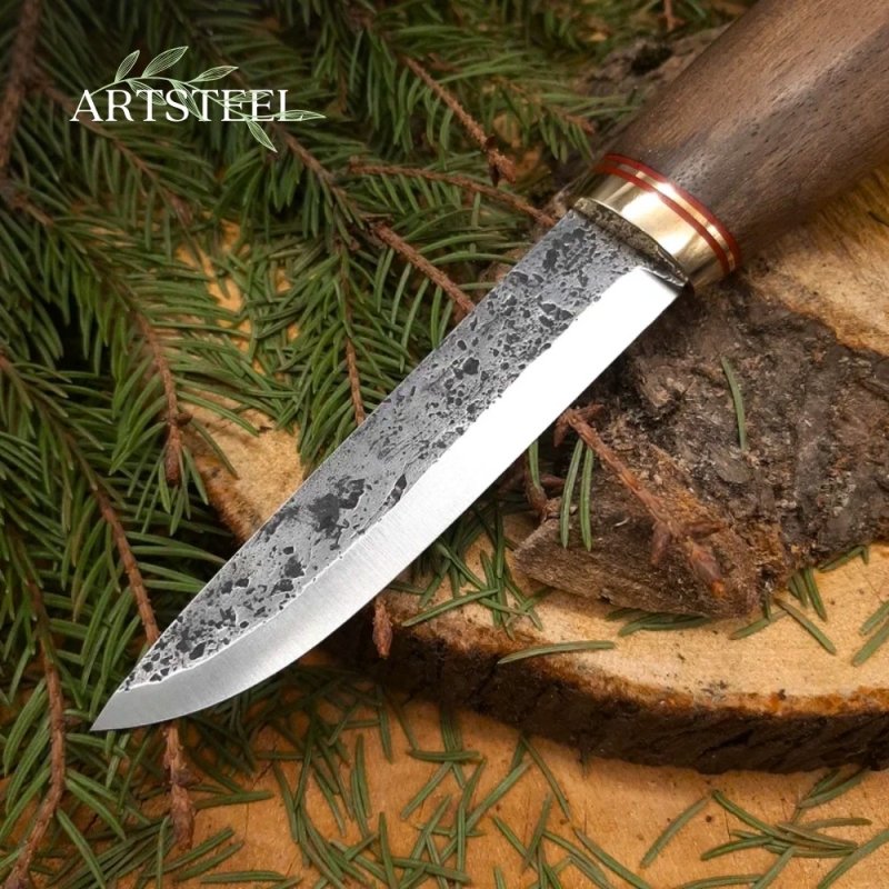 Нож Берси из стали Х12МФ, рукоять орех, латунь в интернет-магазине art-steel.ru, фото