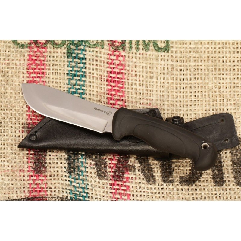 Охотничий нож Рыбный, сталь AUS8, рукоять эластрон в интернет-магазине art-steel.ru, фото