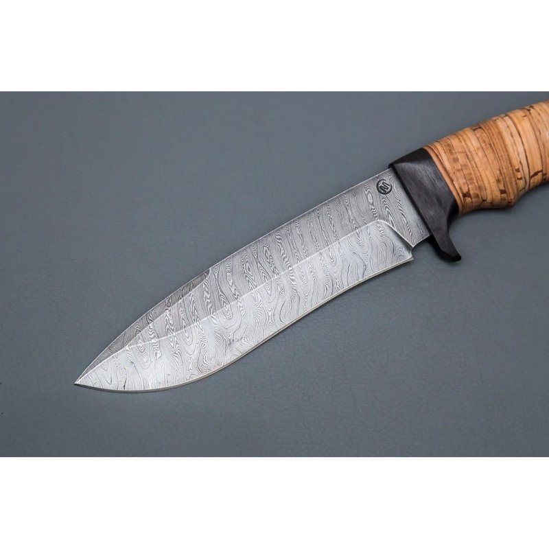 Нож Скиф из дамасской стали, рукоять береста, граб в интернет-магазине art-steel.ru, фото