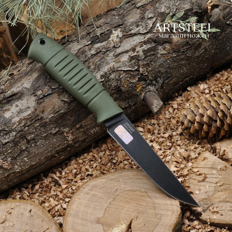 Охотничий нож Вектор, сталь AUS8, рукоять эластрон в интернет-магазине art-steel.ru, фото
