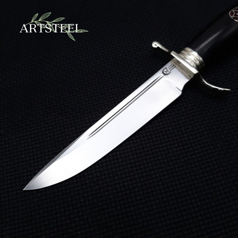 Нож НКВД из стали Х12МФ, рукоять венге, литье мельхиор в интернет-магазине art-steel.ru, фото