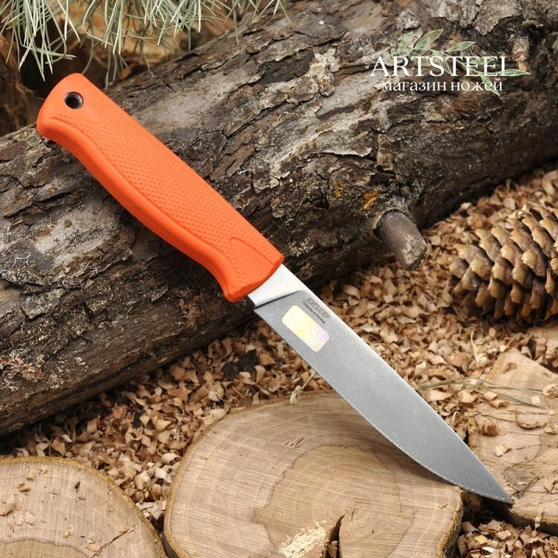 Туристический нож Otus (Отус), сталь AUS8, рукоять эластрон в интернет-магазине art-steel.ru, фото
