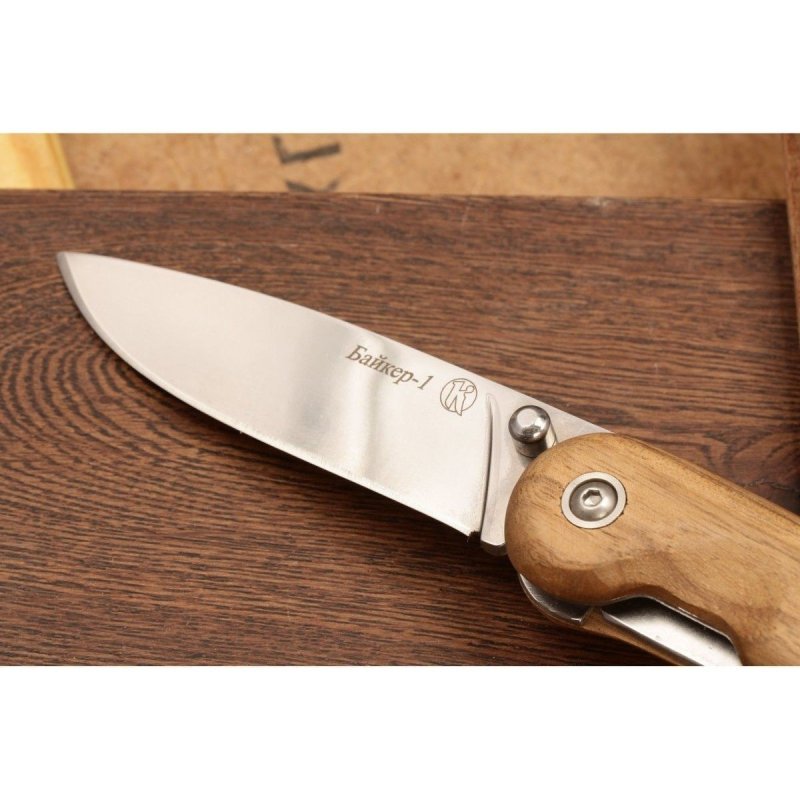 Складной нож Байкер-1, сталь AUS8, рукоять дерево в интернет-магазине art-steel.ru, фото
