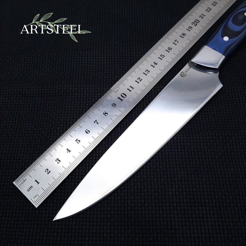 Нож Хлебный-2 из стали AUS-8, рукоять G10 в интернет-магазине art-steel.ru, фото