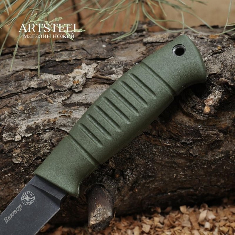 Охотничий нож Вектор, сталь AUS8, рукоять эластрон в интернет-магазине art-steel.ru, фото