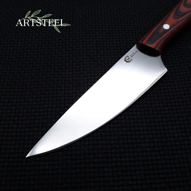 Кухонный нож Овощной 3 из стали AUS8, рукоять G10 в интернет-магазине art-steel.ru, фото