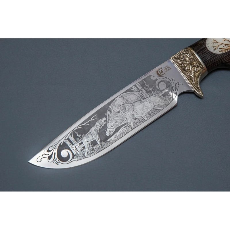 Нож Лорд из стали 95Х18, рукоять венге, литье мельхиор в интернет-магазине art-steel.ru, фото