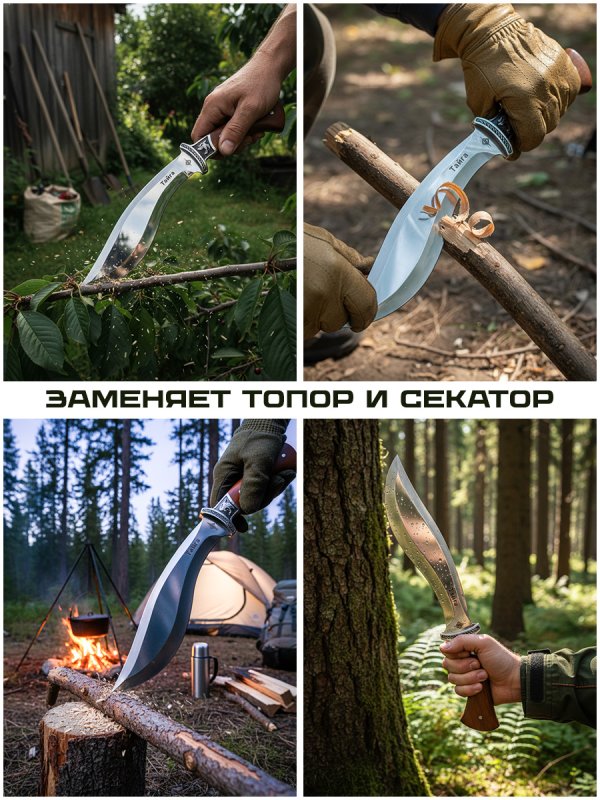Кукри Тайга, сталь 40х13, длина лезвия 206 мм в интернет-магазине art-steel.ru, фото