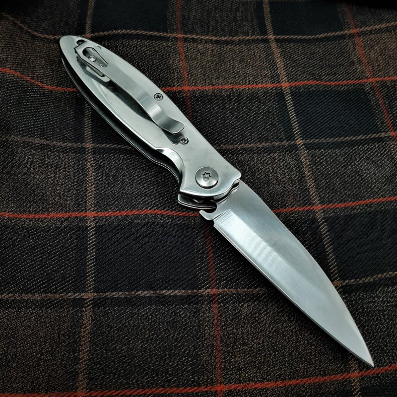 Автоматический складной нож Джекпот, сталь 420, рукоять металл в интернет-магазине art-steel.ru, фото