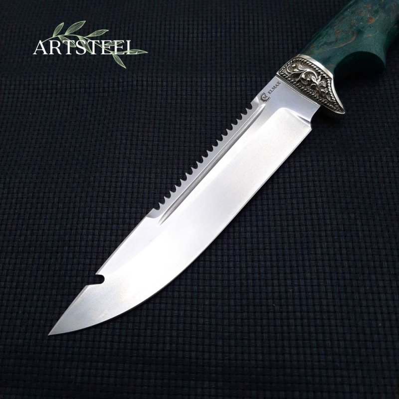 Нож Щука из стали Elmax, рукоять карельская береза в интернет-магазине art-steel.ru, фото