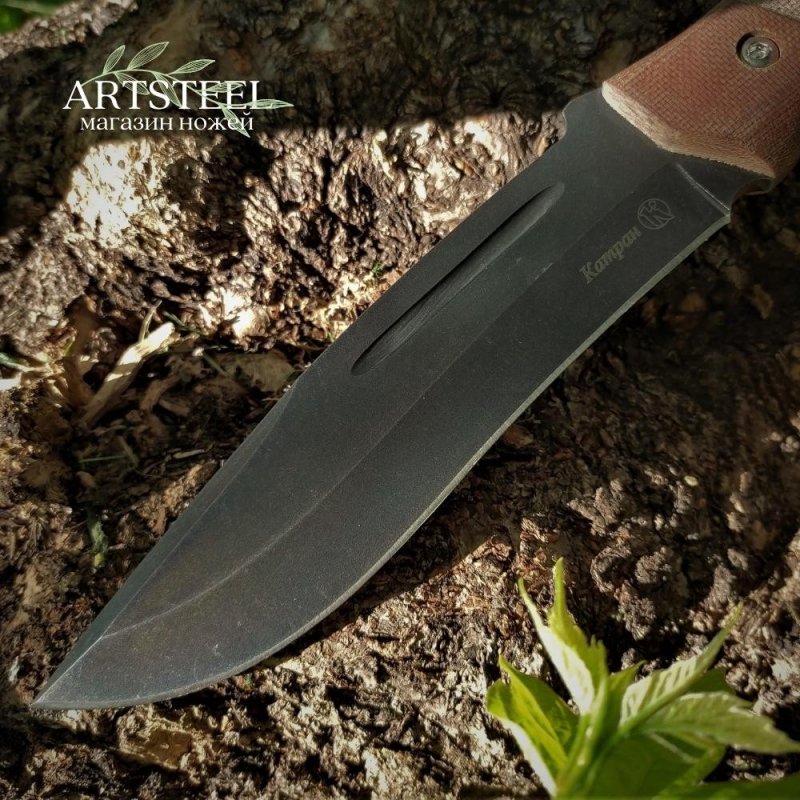 Туристический нож Катран, сталь AUS8, рукоять текстолит в интернет-магазине art-steel.ru, фото