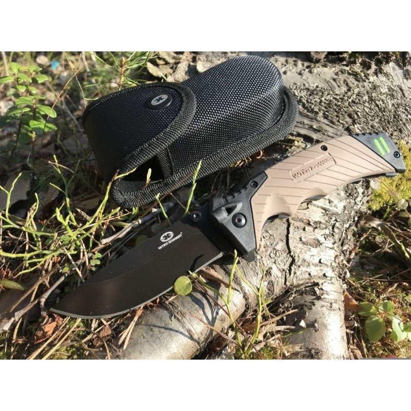 Складной нож Folding Nightingale, сталь 440, рукоять пластик, резина в интернет-магазине art-steel.ru, фото