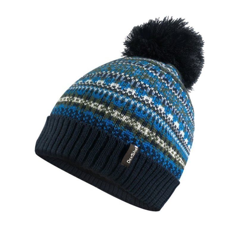 Шапка водонепроницаемая Dexshell Beanie Fair Isle, DH362BLU синяя S/M 56-58 см, DH362BLUSM в интернет-магазине art-steel.ru, фото